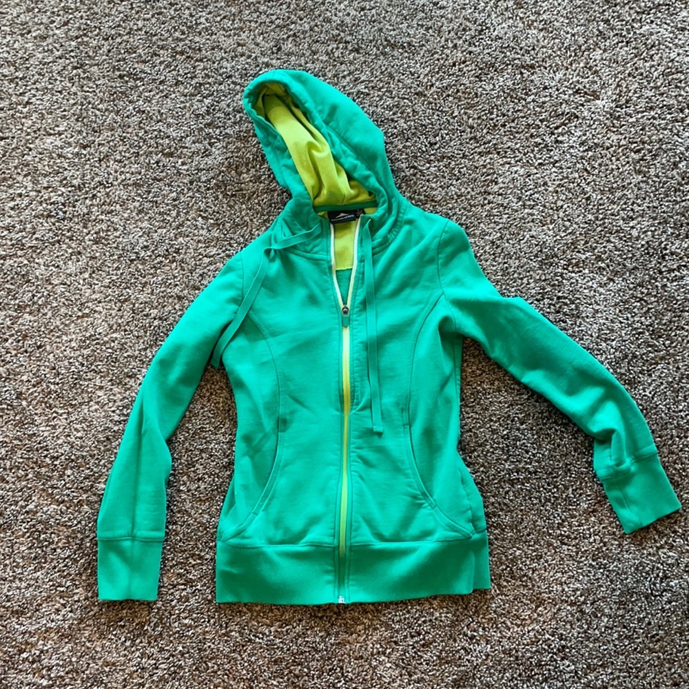 Cascade Sport green hoodie